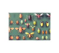 WXXWXD Insect Atlas - Juego de manteles individuales con estampado de insectos, 30,5 x 45,7 cm, para decoración de restaurante, hogar, fiesta, boda
