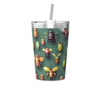 WXXWXD Insect Atlas Printed Thermos Cup Ultralight Portable Travel Thermos Bottle