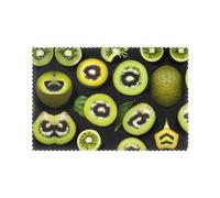 WXXWXD Juego de manteles individuales con estampado de kiwi verde, 30,5 x 45,7 cm, para decoración de restaurante, hogar, fiesta, boda