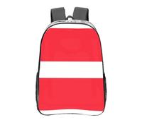 WXXWXD La mochila transparente impresa con la bandera austriaca está hecha de plástico PVC duradero con correas de hombro reforzadas, adecuada para la escuela, el trabajo y los viajes