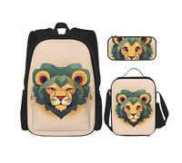 WXXWXD Mochila escolar duradera de gran capacidad + estuche + bolsa de almuerzo, acompaña a tus hijos a estudiar felices todos los días