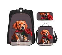 WXXWXD Mochila escolar duradera de gran capacidad + estuche + bolsa de almuerzo para llevar a tus hijos a estudiar felizmente todos los días