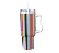 WXXWXD Taza de hielo con patrón de líneas verticales irregulares de 40 onzas, cálido y fresco, adecuado para el hogar, la oficina y el uso al aire libre