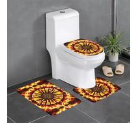 WXXWXD Turning The Flame - Juego de alfombras de baño (3 piezas) para bañera/cocina/puerta, apto para uso en interiores y exteriores