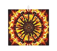 WXXWXD Turning The Flame - Tapete absorbente de cocina con estampado de llama, 16 x 18 pulgadas, tapete decorativo grueso y duradero para encimera