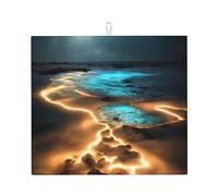 WXXWXD View Under The Moon - Tapete absorbente de cocina impreso de 16 x 18 pulgadas, tapete decorativo grueso y duradero para encimera