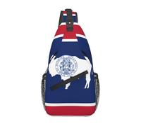 WXXWXD Wyoming State Flag Printed Fashion Crossbody Bag Outdoor Hiking Backpack Multifuncional Capas Bolsa de almacenamiento