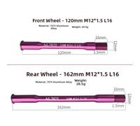 WXYDEDIAN Bicicleta LiberacióN RáPida Eje pasante de Bicicleta, Eje roscado, Pieza Repuesto Varilla Horquilla buje 12mm(Silver)