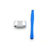 WXZOS Cubierta de repuesto para botón de arranque de motor de automóvil para Volvo S60 S80 XC60 XC70 V60 Decor Car Styling (plata)