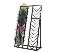 WXZXWXZX Expositor metálico de baldosas para Suelo, Ideal para exhibiciones de Pisos de Madera, Vidrio o Piedra, en Salas de exposiciones y Stands de vendedores(Nero,85 * 50CM/33.5 * 19.7in)