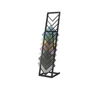WXZXWXZX Expositor metálico de baldosas para Suelo, Ideal para exhibiciones de Pisos de Madera, Vidrio o Piedra, en Salas de exposiciones y Stands de vendedores(Nero,40 * 50CM/15.8 * 19.7in)