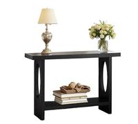 WXZXWXZX Mesa Consola Recibidor Estrecho Mesa Auxiliar de Madera para Salón Entrada Pasillo Dormitorio Detrás del Sofá(Nero,160cm/63in)