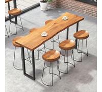 WXZXWXZX Mesa de Bar Mesa de Cocina Industrial Mesa de Comedor con Marco de Metal sólido para Bar Bodega Restaurante Sala de Estar(Solo Mesa)(160x60x105cm/63x24x41in)