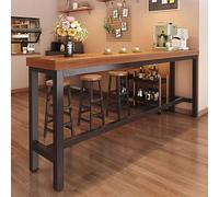 WXZXWXZX Mesa de Bar Mesa de Cocina Rectangular Estrecha Mesa Alta con Marco de Metal Robusto para Hogar Restaurante y Bar(100x40x105cm/39x16x41in)