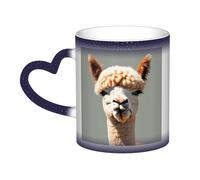 WXZYFP Alpaca Avatar Blue Es una taza que cambia de color, negro para frío y blanco para caliente, y más duradero después del lavado a mano. Pijama para mujer de manga corta, camisetas de pijama para