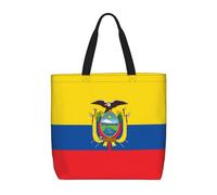 WXZYFP Bandera de Ecuador. Es una práctica bolsa de un hombro, adecuada para ir de compras, viajar y necesidades de la vida diaria. Negro, talla única