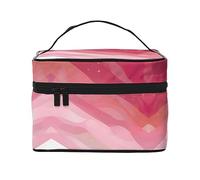 WXZYFP Bolsa de cosméticos de viaje de estilo degradado rosa, esencial para los entusiastas de los viajes al aire libre, tiene una estructura interna simple, negro, talla única