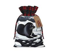 WXZYFP Bolsa de regalo de lino con cordón de colores sellados en hielo, 100% poliéster, adecuada para embalaje de regalo de Navidad