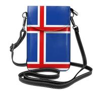 WXZYFP Bolso cruzado de piel sintética de microfibra con diseño de bandera de Islandia, adecuado para el uso diario, color negro, talla única