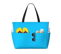 WXZYFP Color azul claro. Es una bolsa de viaje de playa de gran capacidad hecha de 100% poliéster y tiene 7 bolsillos que pueden contener muchos artículos, negro, talla única