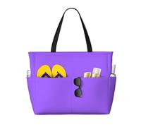 WXZYFP Color morado claro. Es una bolsa de viaje de playa de gran capacidad hecha de 100% poliéster y tiene 7 bolsillos que pueden contener muchos artículos, negro, talla única
