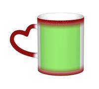 WXZYFP Color sólido verde claro rojo. Es una taza que cambia de color, negro para frío y blanco para caliente, y más duradero después del lavado a mano. Pijama para mujer de manga corta, camiseta de