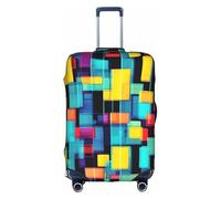 WXZYFP Diagrama geométrico cuadrado. La funda protectora para la maleta con una impresión única de doble cara te ayuda a evitar llevar la maleta equivocada durante el viaje, color blanco, grande