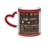 WXZYFP Estilo bohemio rojo. Es una taza que cambia de color, negro para frío y blanco para calor, y más duradero después del lavado a mano. Pijama para mujer de manga corta, camisetas de pijama para