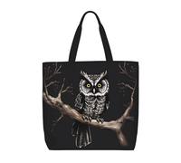 WXZYFP Late Night Owl es una práctica bolsa de un hombro, adecuada para ir de compras, viajar y necesidades de la vida diaria. Negro, talla única