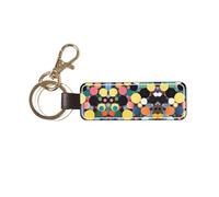 WXZYFP Llavero con diseño abstracto de círculos para coche, con personalidad creativa, simple bloqueo, llavero para hombres y mujeres, cordón para parejas.
