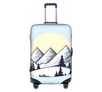 WXZYFP Montañas nevadas blancas. La funda protectora para la maleta con una impresión única de doble cara te ayuda a evitar llevar la maleta equivocada durante el viaje.