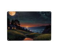 WXZYFP Summer isNight Dream - Pintura decorativa de metal de 30,5 x 20,3 cm, adecuada para bares, cafeterías, restaurantes de estilo industrial y otros lugares