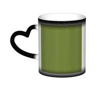 WXZYFP Verde oscuro sólido negro. Es una taza que cambia de color, negro para frío y blanco para caliente, y más duradero después del lavado a mano. Pijama para mujer de manga corta, camisetas de