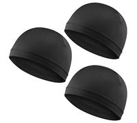 WY LIGHTING LEVEL 3 gorros de calavera suaves y ligeros, absorben la humedad, elásticos, transpirables, para hombres y mujeres, color negro, Negro, Talla única