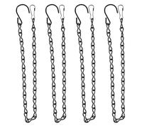 WY LIGHTING LEVEL Paquete de 4 cadenas colgantes con ganchos, cadenas colgantes de plantas de 50 cm, colgador de cesta colgante de metal para comedero de pájaros, linternas, adornos, campanillas de