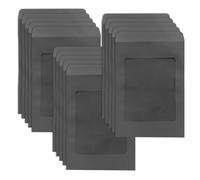 WYAN 15 Piezas A4 Negro Sobre Sobres con Ventana, Sobres de Papel,Sobre comercial,Sobre Papel para Cartas y Documentos,Invitaciones, Boda, Postal(22.5 * 32.5 cm,Tarjetas y Pegamento no Incluidos)