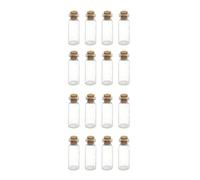 WYAN 16 mini botellas de cristal con tapones de corcho, botellas de vidrio con mensaje para decoración de manualidades, regalos de boda, regalos de fiesta de deseos