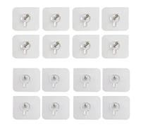 WYAN 16 piezas Ganchos Adhesivos Transparentes,Tornillos Sin Costuras,Impermeables,no taladran para baño o cocina(8Pcs 8mm+8Pcs 16mm varilla roscada)