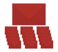 WYAN 16 Piezas Sobres Pequeños, Sobres Papel, 16x10,5cm, Sobre Regalo, Sobre Navidad, Rojo Brillante, Sin Ventana, para Tarjetas de Felicitación,Bodas,Invitaciones (Tarjetas y Pegamento no Incluidos)