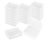 WYAN 18 PCS Mini Organizador de Plástico Transparente, Cajas Plastico PequeñAs, Mini Caja Plastico Almacenaje, Cajas Rectangular Transparente para Guardar Accesorios y Objetos Pequeños(75*51*20mm)