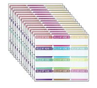WYAN 180 Piezas Pegatinas para Nombres,Pegatinas Personalizadas,Etiquetas autoadhesivas de colores,para Nombres, Marcadores de Libros, Tazas de Agua, Fiambreras(7.2 * 4.5cm)