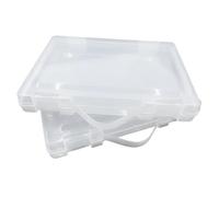 WYAN 2 Pcs A4 archivadores de palanca cajas de almacenamiento,cuentas de plástico transparente caja de almacenamiento de contenedores,para almacenar artículos(30 * 21cm)