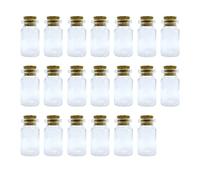 WYAN 20 Pcs 7ML botellas cristal pequeñas,Botellas De Cristal,Mini Frascos Cristal Herméticos,para Regalitos Boda, Fiesta, Especias y Mermelada