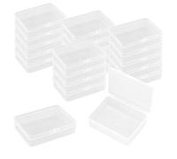 WYAN 21 PCS Mini Organizador de Plástico Transparente, Cajas Plastico PequeñAs, Mini Caja Plastico Almacenaje, Cajas Rectangular Transparente para Guardar Accesorios y Objetos Pequeños(65*46*20mm)