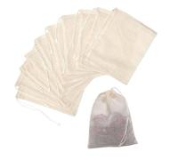WYAN 30 Pcs Bolsa Te, con Cordón Lavable Bolsa para Especias, MuselinaBolsita, Tela de Malla Fina para Queso, Bolsas de Infusión para colar jugo, café, Especias, Bolsa de Baño de Pies(10 * 8cm)