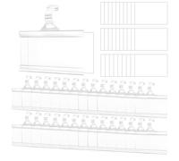 WYAN 30 Piezas Porta-etichette con gancio in plastica trasparente, Precio Minorista de Estante de Alambre, etiquetas de cesta con clip per scaffali - Include 30 etichette in PVC bianche