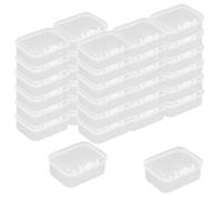 WYAN 32 PCS Mini Organizador de Plástico Transparente, Cajas Plastico PequeñAs, Mini Caja Plastico Almacenaje, Cajas Rectangular Transparente para Guardar Accesorios y Objetos Pequeños(55*41*20mm)