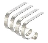 WYAN 4 Piezas estante para calcetines navideños,gancho para chimenea,gancho de metal para colgar es adecuado para árbol de Navidad,chimenea,para fiestas navideñas(Plateado con motivos florales)