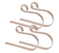 WYAN 4 Piezas estante para calcetines navideños,gancho para chimenea,gancho de metal para colgar es adecuado para árbol de Navidad,chimenea,para fiestas navideñas(Oro)