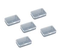 WYAN 5 Pack Caja de plástico transparente con tapa, para organizar la caja de cuentas, tapones y otros artículos pequeños (8.8x6cm)